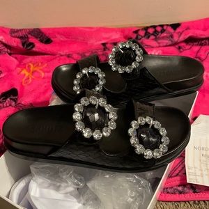 Schultz black sandals style Ariel bought from Bloomingdale’s never worn 100auth